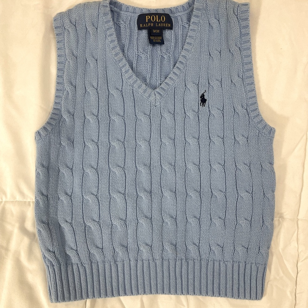 Blue Pastel Vest. Perfect Winter Spring.